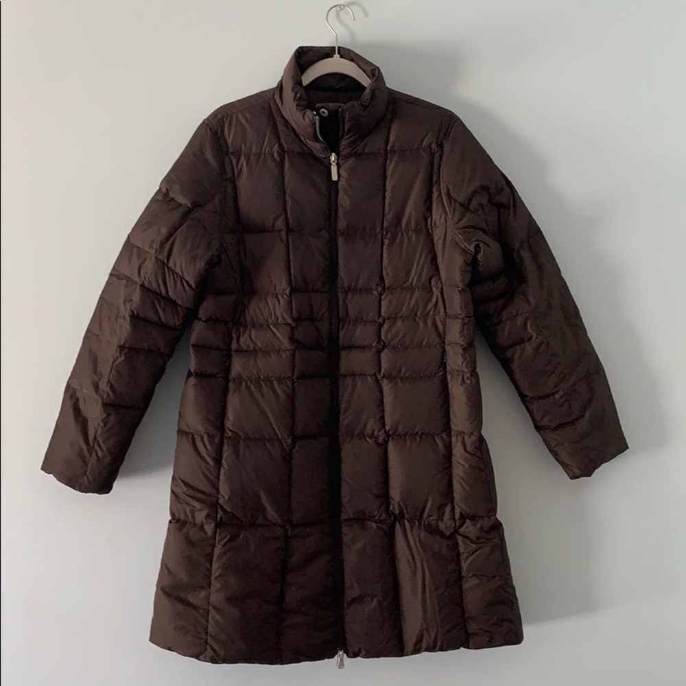 L.L. Bean reversible down feather coat